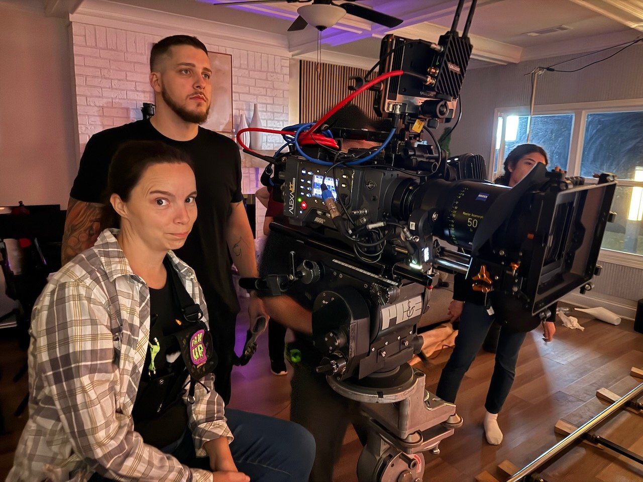Camera crew on set